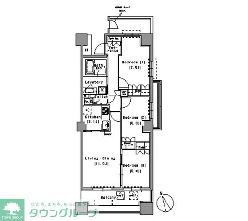 パークアクシス白壁の物件間取画像